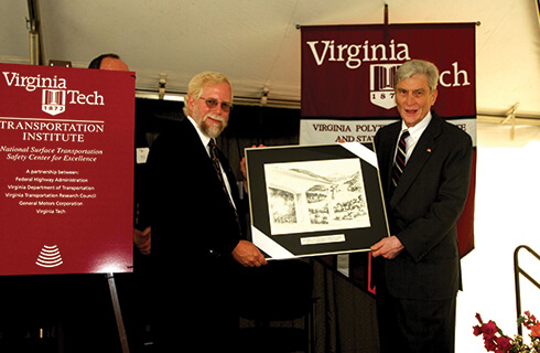 Tom Dingus and Sen. John Warner