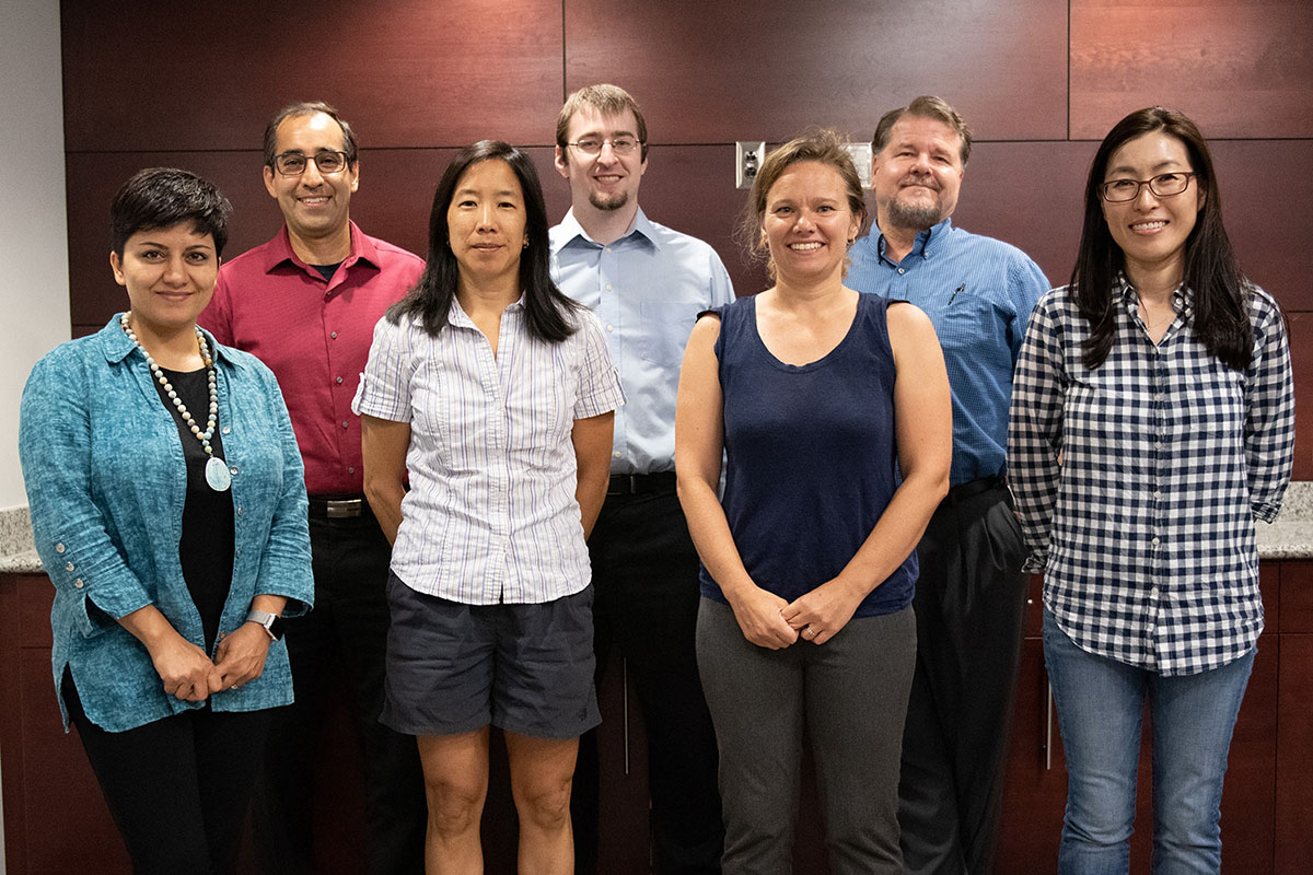 Andy Alden and Andrew Miller with their research team